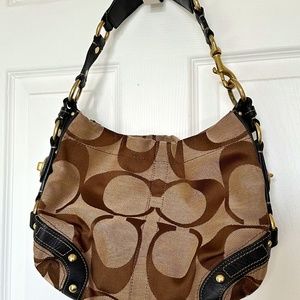 COACH Signature Hobo Shoulder Bag